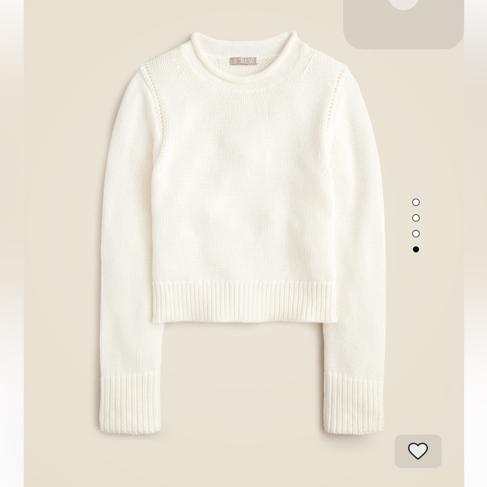 Jcrew cotton roll neck sweater
